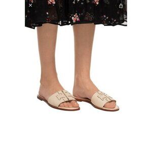 Tory Burch Ines Slides Sea Shell Pink Calf Leather Size‎ 7.5 US